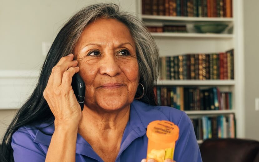 Woman calling about medicine